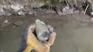 Bottle Digging Along SPIDER INFESTED Creek [upl. by Anaek]