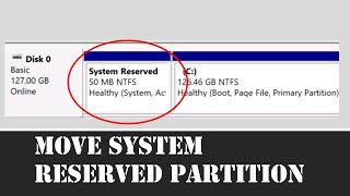 Move System Reserved partition to another disk [upl. by Sirk]