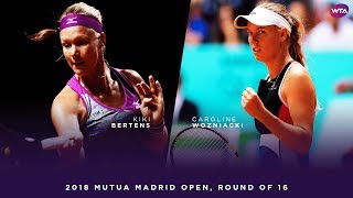 Kiki Bertens vs Caroline Wozniacki  2018 Mutua Madrid Open Round of 16  WTA Highlights [upl. by Dadivitan]