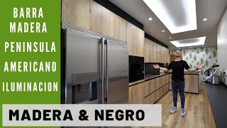 Cocina madera y negro CJR  PENINSULA [upl. by Markman]