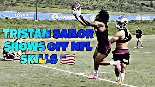 Tristan Sailor Shows off NFL Skills in US nrl nfl brisbanebroncos shorts [upl. by Kurys]