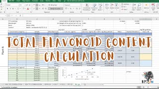 Total Flavonoid Content TFC Calculation in Microsoft Excel  StepbyStep Beginner Tutorial [upl. by Ecnarretal5]