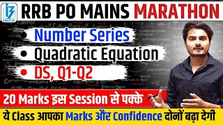 RRBIBPS Clerk Mains Marathon Quant  ONE SHOT  Speed Maths Quadratic DS Algebra  Vijay Mishra [upl. by Ruon182]