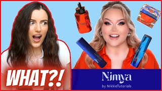 SPECIALIST reacts to NIMYA by NikkieTutorials New Skincare Line First Impressions [upl. by Arbmahs963]