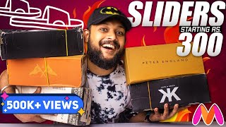 5 BEST SLIDERSFLIP FLOPSLIPPERS UNDER 500 FOR MEN 🔥 MYNTRA Haul Review 2023  ONE CHANCE [upl. by Eglantine]