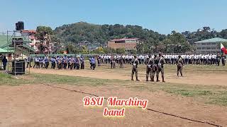 The Benguet State University ROTC unit drills during the SPEARHEAD Alumni home coming 42923 [upl. by Seve]