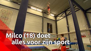 Trampolinespringer Milco Abrahams uit Oss moet deelname aan WK zelf ophoesten [upl. by Platas]