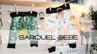 TUTO COUDRE UN PANTALON SAROUEL BÉBÉ ENFANT  FACILE DÉBUTANT  PATRON PDF GRATUIT DIY COUTURE [upl. by Gusba]