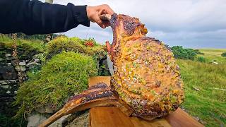 Preparing the ULTIMATE Tomahawk Ribeye Steak  ASMR Relaxing Cooking [upl. by Ahsuas31]