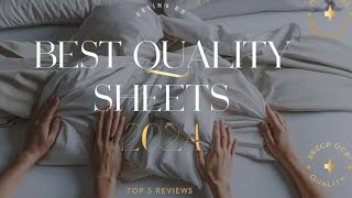 Top 5 Best Quality Bed Sheets Reviews in 2024 [upl. by Ahsillek236]