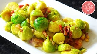 Best Brussel Sprouts Recipe  Жареная брюссельская капуста [upl. by Nefen]