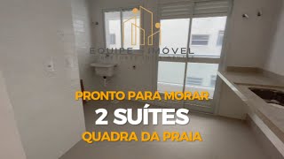 Apartamento NOVO com LAZER 2 suítes na QUADRA DA PRAIA na Aparecida em SANTOSSP  Ref 48673 [upl. by Drarehs]