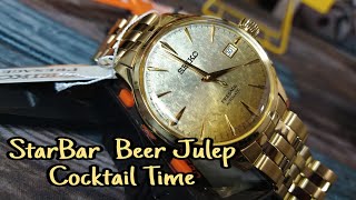 Seiko Presage SRPK46 Cocktail Time US Special Creation quotBeer Julepquot Cocktail Time [upl. by Ecilayram469]