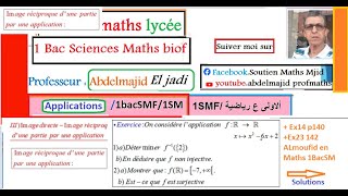 Image directe  Image réciproque dune partie par une application CorrectionEx14 23 Almoufid Maths [upl. by Tumer]