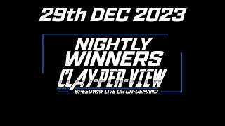 Nightly Winners  29th Dec 2023  Clay Per View [upl. by Addy]