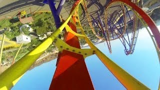 Nitro Roller Coaster POV Adlabs Imagica BampM Floorless Coaster [upl. by Ancell]