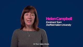 How to enrol at Sheffield Hallam [upl. by Mcloughlin264]