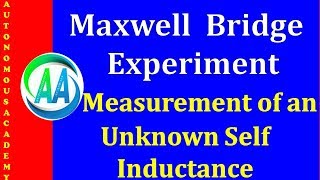 Maxwell Bridge Experiment [upl. by Chancey]