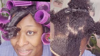 Silky Rollerset on Natural Hair [upl. by Yasmar]