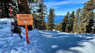 Heavenly Ski Resort Black Diamond Descent to California Base [upl. by Izak]