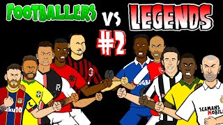 ⚽️2  FOOTBALLERS vs LEGENDS⚽️ Feat Pele Messi Neymar Zidane amp more [upl. by Pas812]