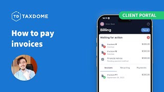 Client Portal Mobile App How to pay invoices [upl. by Ahsoek]