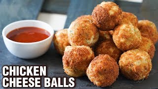 Chicken Cheese Ball Recipe  Crispy Cheese Stuffed Chicken Balls  Party Starter Recipe  Smita [upl. by Katharine]