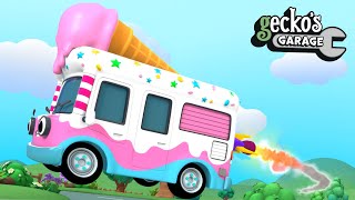 Flying Ice Cream Truck｜Geckos Garage｜Funny Cartoon For Kids｜Learning Videos For Toddlers [upl. by Aryad]