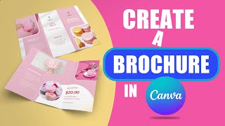 Create a Brochure in Canva  TriFold Brochure Design [upl. by Frasquito]