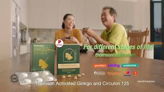 Thomson Activated Ginkgo Extract amp Thomson Circulon 125 English 15 sec Singapore Ver [upl. by Einnal]