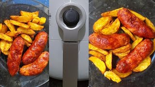 VEJA COMO FICA LINGUIÇA COM BATATA NA AIRFRYER DELICIOSA DICAS ÚTEIS 1000 [upl. by Coy]