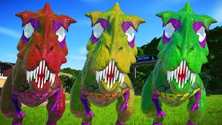 Jurassic World Evolution🌍Ninja Turtles TRex vs Super Hero Dinosaurs Fight [upl. by Klute]