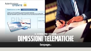 Dimissioni telematiche video tutorial del Ministero del Lavoro [upl. by Alenoel331]