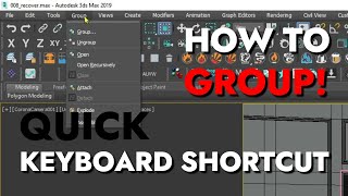 Save Time in 3ds Max Group amp Ungroup Objects with Shortcuts [upl. by Ann]