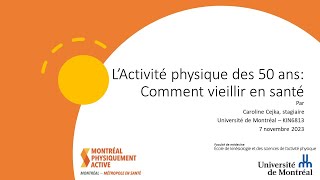 L’Activité physique des 50 ans  Comment vieillir en santé [upl. by Ecirtel]