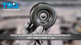 How to Replace Serpentine Belt Idler Pulley 19972003 Ford F150 [upl. by Auqinihs799]