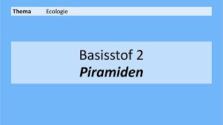 VMBO 3  Ecologie  Basisstof 2 Piramiden  8e editie [upl. by Coleville]