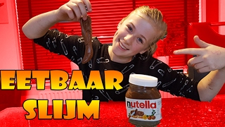 Eetbaar Nutella Slijm Maken DIY  HappyNes [upl. by Etnuahc]