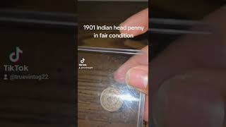 1901 Indian head penny coins coincollecting [upl. by Artenak]