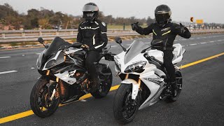 BMW S1000RR vs YZF R1  Faster than Fastest [upl. by Bobina817]