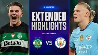 Sporting CP vs Man City Extended Highlights  UCL League Phase MD 4  CBS Sports Golazo [upl. by Lertnahs]