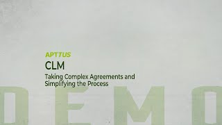 Apttus CLM Simplifying Complex Agreements [upl. by Aciemaj]