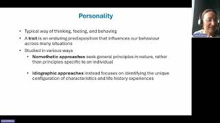 MTA Introduction to Psychology 2 Personality Ch 14 Lecture 1 of 2 [upl. by Jarv]