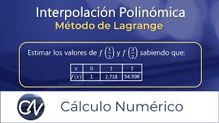 Interpolación Polinómica  Método de Lagrange  Ejercicio 1 [upl. by Ludmilla505]