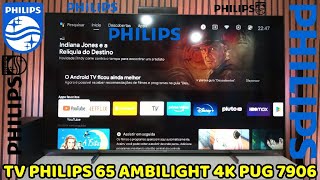 Veio com a Tela Danificada 😱 Smart Tv 65 4k Ambilight  65 PUG7906💻📺 tv [upl. by Angelis]