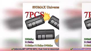 ✔️893MAX Remote Control compatible Garage Door Opener New Universal For [upl. by Osyth]