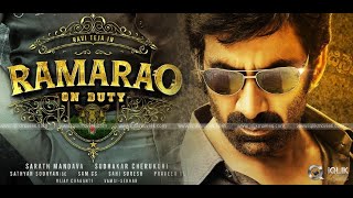 Ramarao On Duty  Full Hindi Dubbed  Action Movie [upl. by Oderfigis]