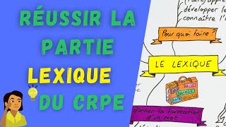 Le LEXIQUE pour le CRPE [upl. by Boccaj135]