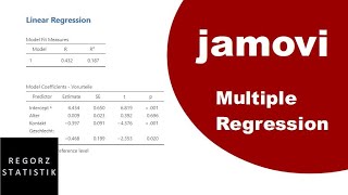 jamovi Tutorial deutsch Regressionsanalyse linear regression [upl. by Orferd]