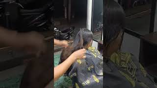 thick silky long hair cut off into a pixie haircut in the barbershop part 3 haircut barber pixie [upl. by Orecic]